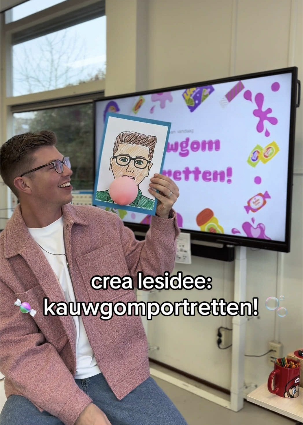 Kauwgom portretten maken